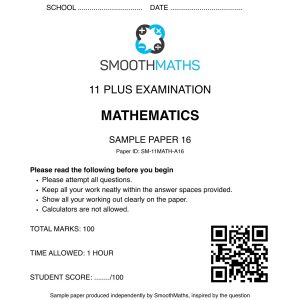 ISEB 11 Plus Sample Paper by SmoothMaths